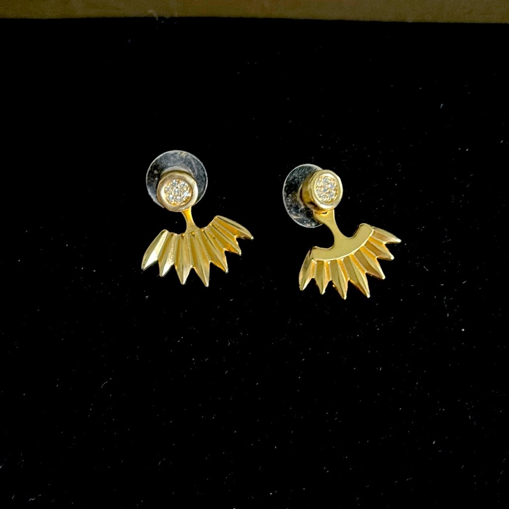Spartina Rhinestone Earrings with Removable Jackets